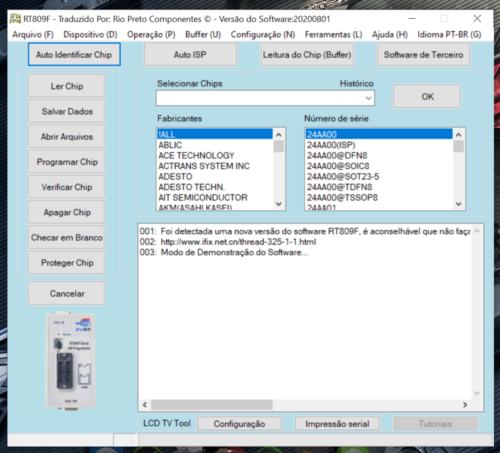 Software e Drivers Programador de Eeprom RT809F - Image 3